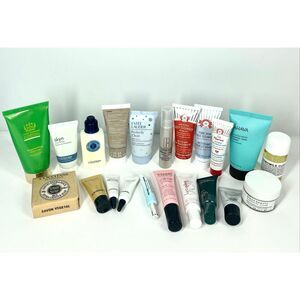 Luxury Skincare Travel Lot 21pc Tata Harper Chanel Estée Lauder FAB Skyn Veriphy